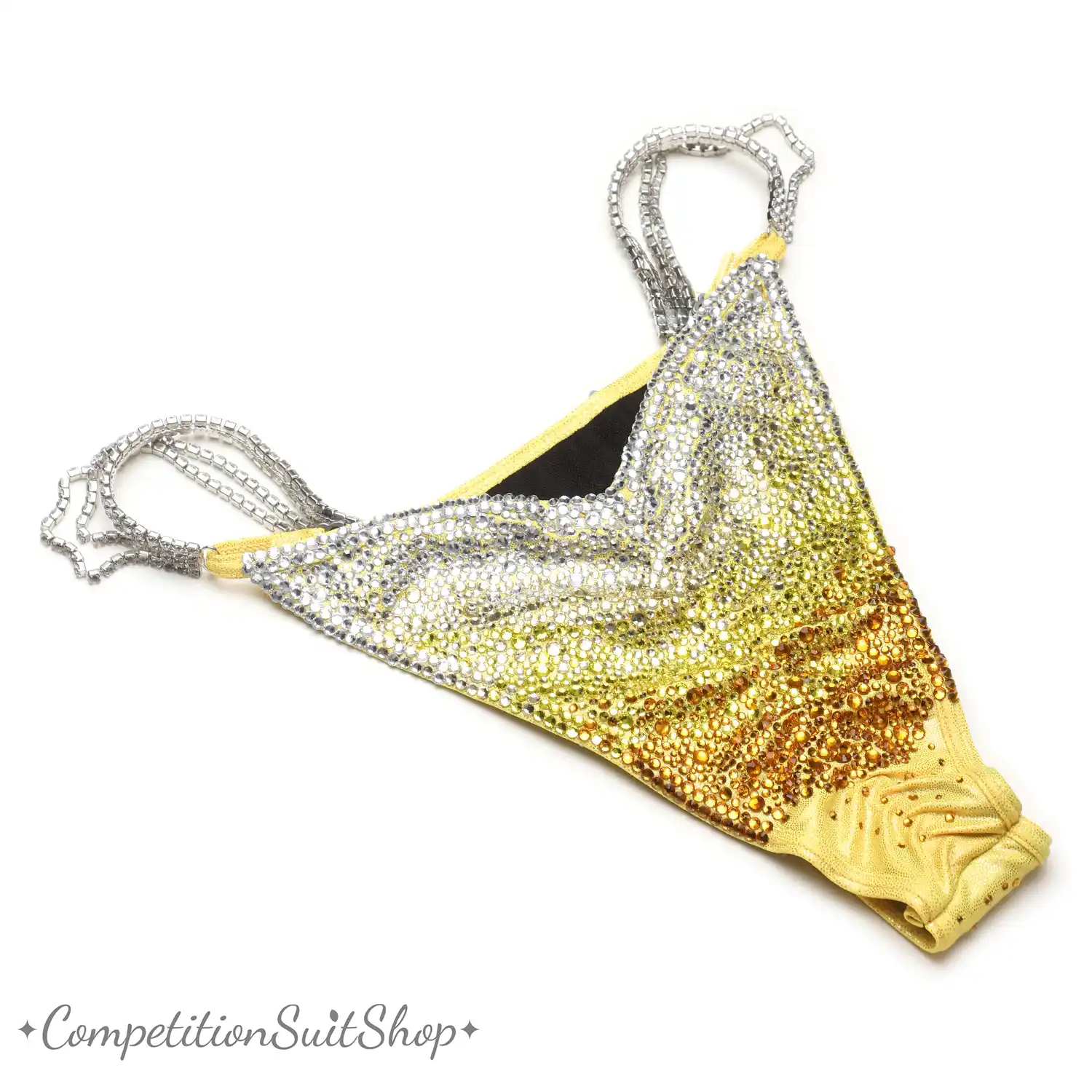 Gradient Yellow Stardust Bikini Competition Suit (B119)